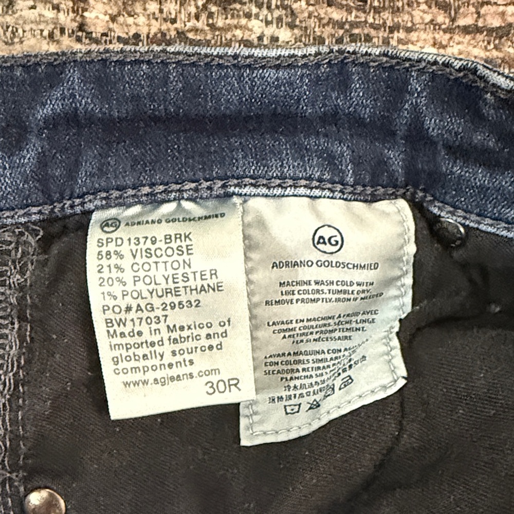 AG Adriano Goldschmied Dark Blue The Farrah Skinny Jeans Highrise - Picture 8 of 8